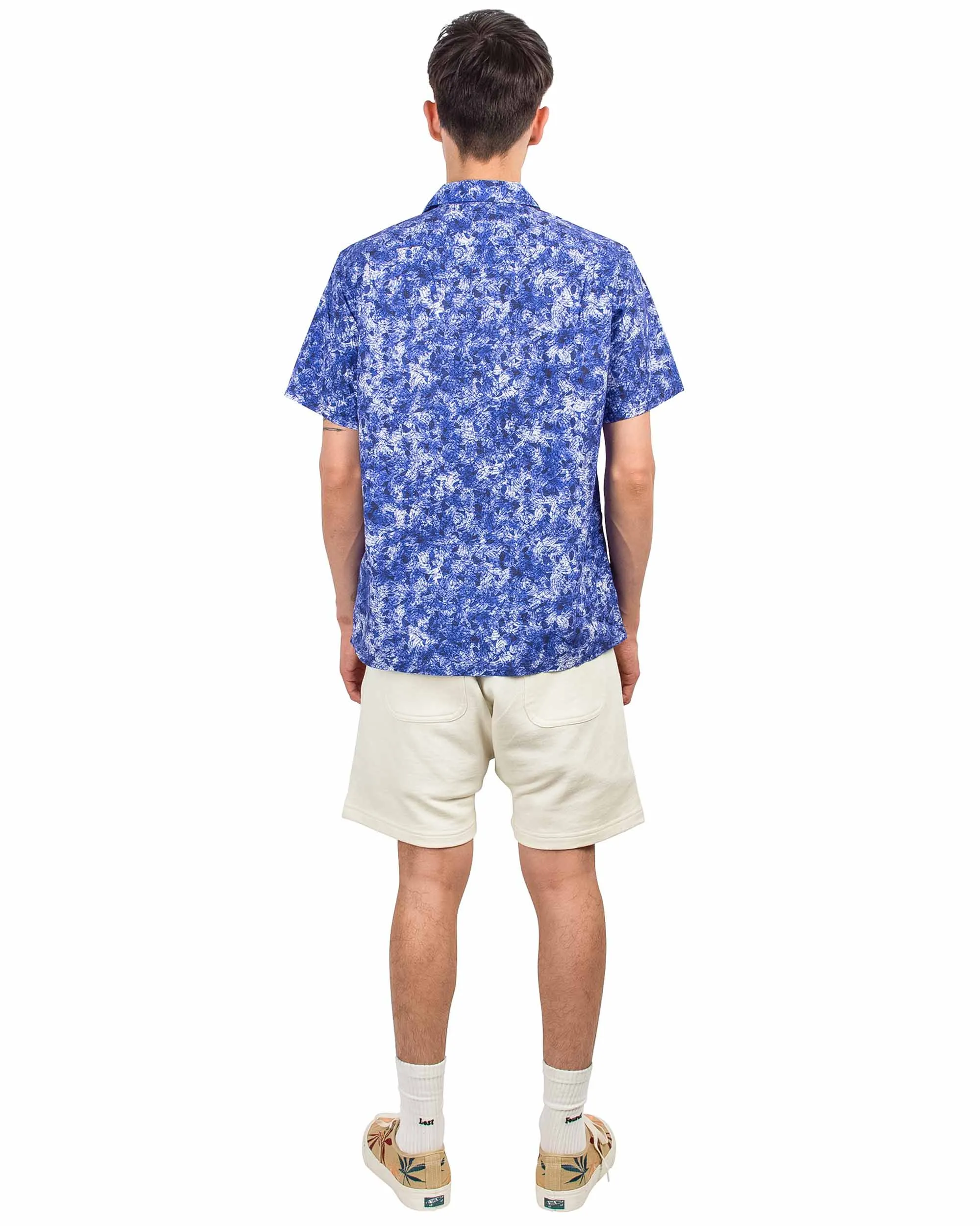 Beams Plus Open Collar Short Sleeve 'Kyoto Pattern' Print Sail Pattern Designer Touch