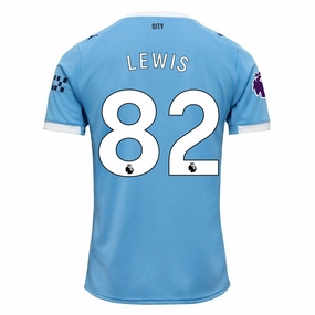 Fresh Comfort Puma Rico Lewis Manchester City Home Jersey 25/26 w/ EPL   Sponsor Patch (Team Light Blue/Puma White)