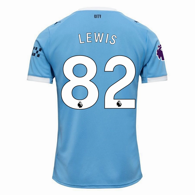 Fresh Comfort Puma Rico Lewis Manchester City Home Jersey 25/26 w/ EPL   Sponsor Patch (Team Light Blue/Puma White)