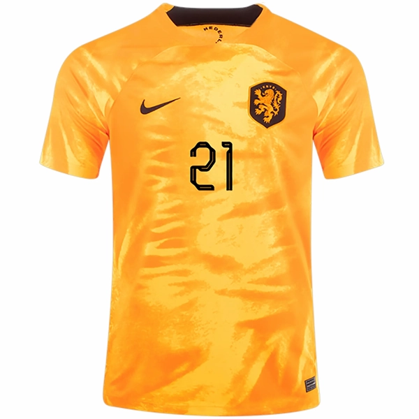 Training Fit Nike Netherlands Frenkie De Jong Home Jersey 22/23 (Laser Orange/Black)