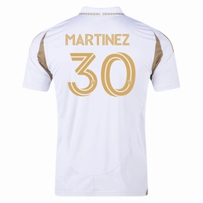 adidas David Mart??nez LAFC Away Jersey 25/26 (White/Gold) Comfort Performance Breathable activewear