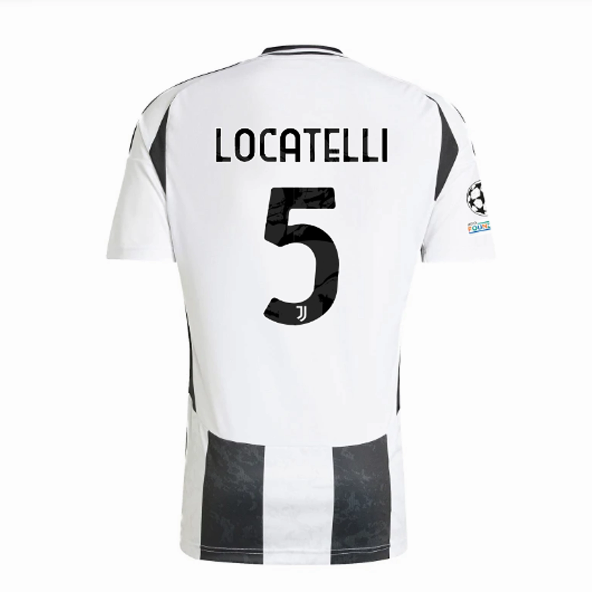 Odor Resistant Treatment adidas Juventus Authentic Manuel Locatelli Home Jersey w/ Champions League   Copa Italia Patches 24/25 (White/Black)