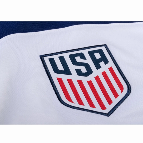 Nike United States Shaq Moore Home Long Sleeve Jersey 22/23 (White/Loyal Blue) Low Friction Texturing