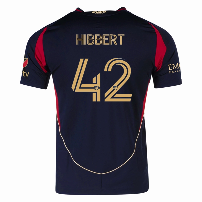 Speed Comfort adidas Jayden Hibbert Atlanta United Authentic Home Jersey w/ MLS Patches 25/26 (Red/Black)