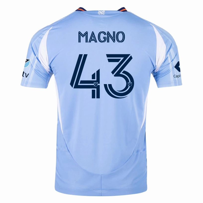 adidas Talles Magno New York City FC Authentic Home Jersey 25/26 w/ MLS Patches (Bahia Light Blue) Dynamic Fit Construction