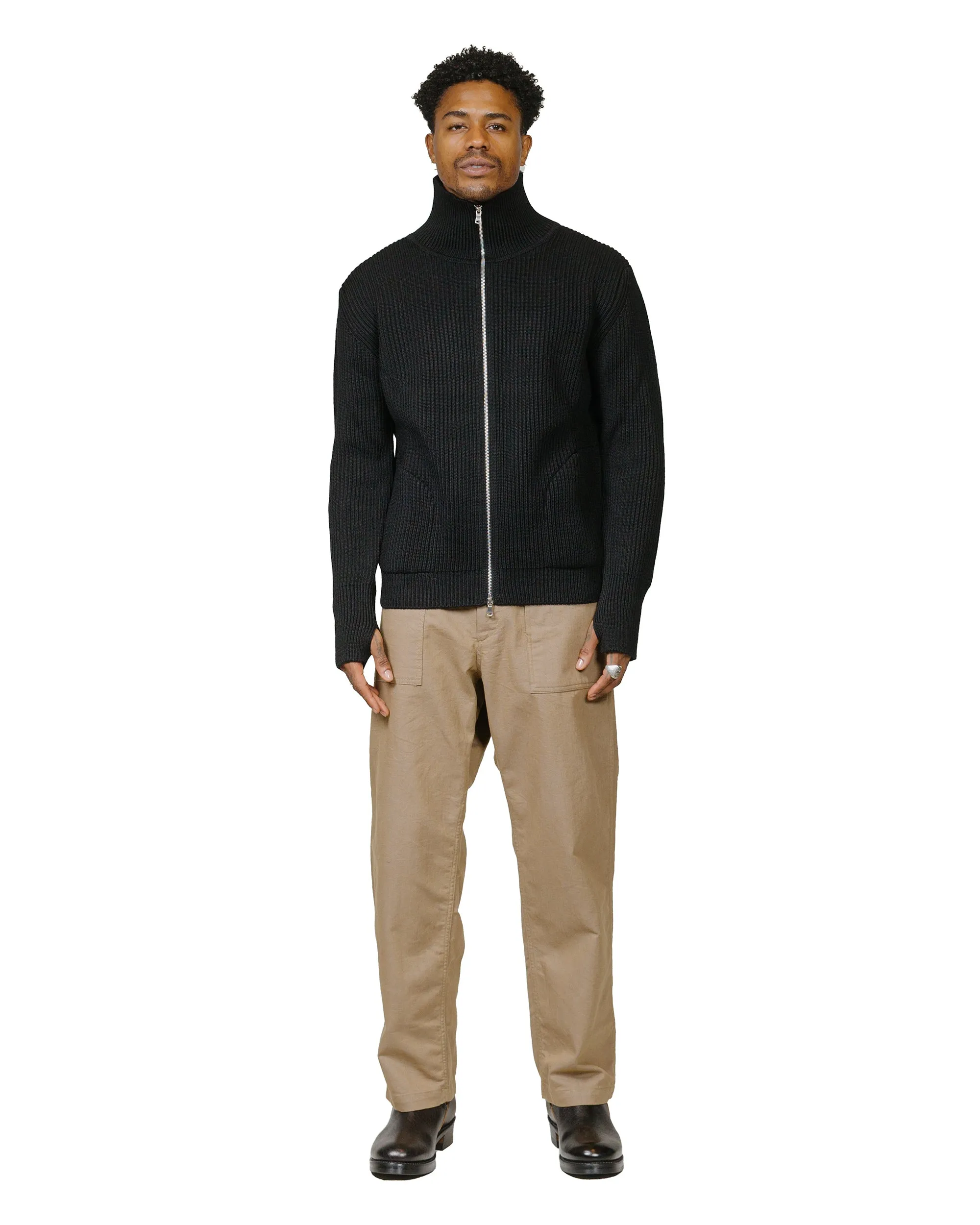Andersen-Andersen Navy Full-Zip Pockets Black Comfy Outfit Sporty Jacket