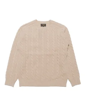 Trendy Basics Everyday Comfort Beams Plus Cable Crew 5G Beige
