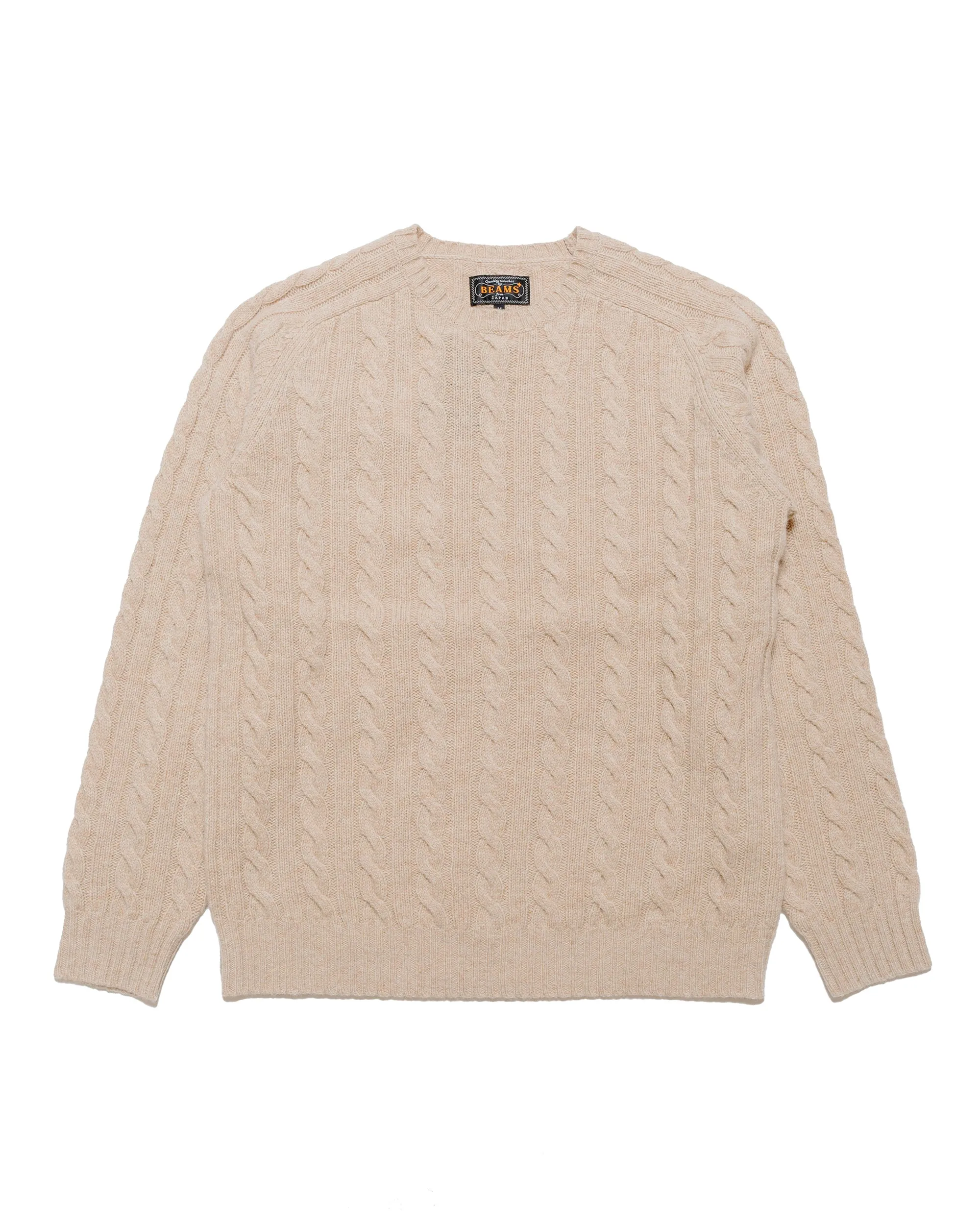 Trendy Basics Everyday Comfort Beams Plus Cable Crew 5G Beige