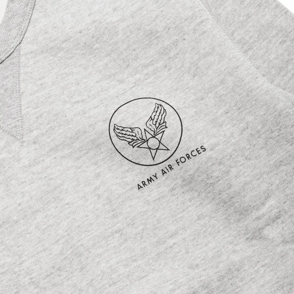 The Real McCoy??s Army Air Force Sweatshirt Grey Warm