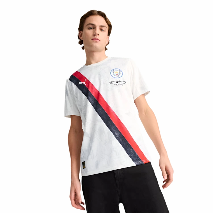 Compact Storage Packability Puma Manchester City Kid Super Jersey 25/26 (Puma White/Deep Navy)