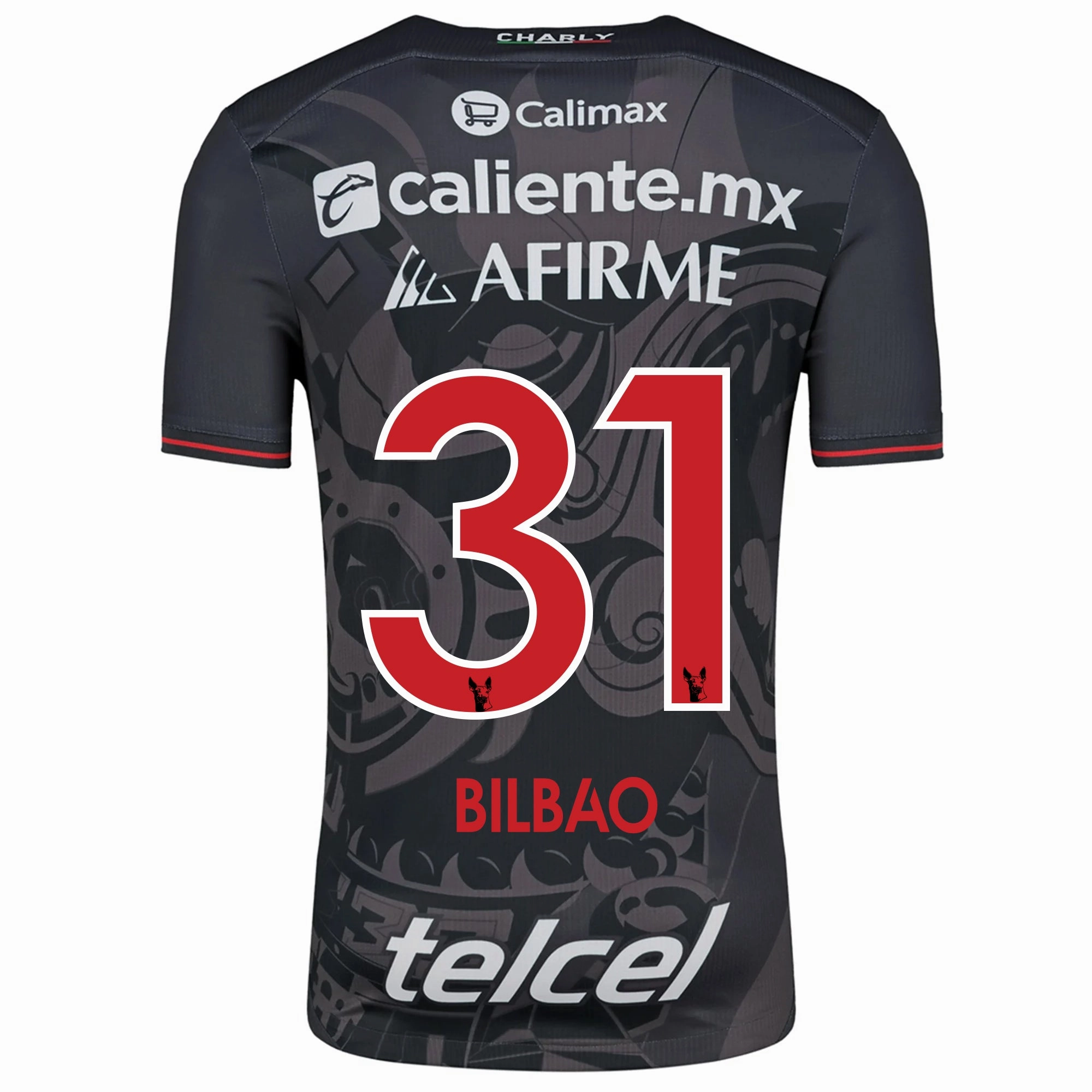Hidden Pocket Design Charly Unai Bilbao Xolos de Tijuana Third Jersey 24/25 (Black/Red)
