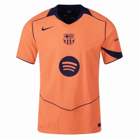 Nike FC Barcelona Authentic Third T90 Jersey 25/26 (Bright Mango/Midnight Navy) Easy Fit