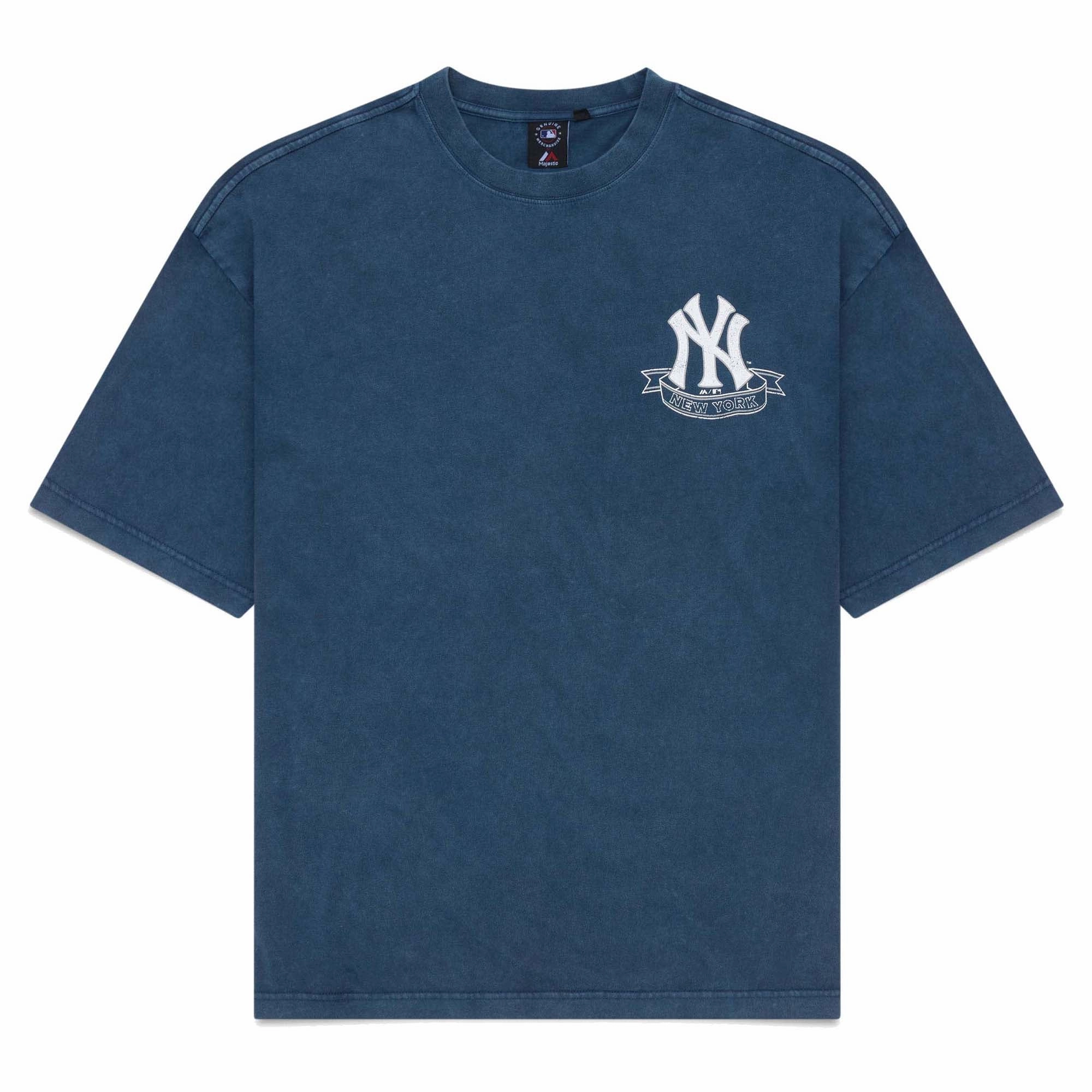 Men's MLB New York Yankees Classic Logo Acid Tee Workout Session Flexible Shoulder Gusset