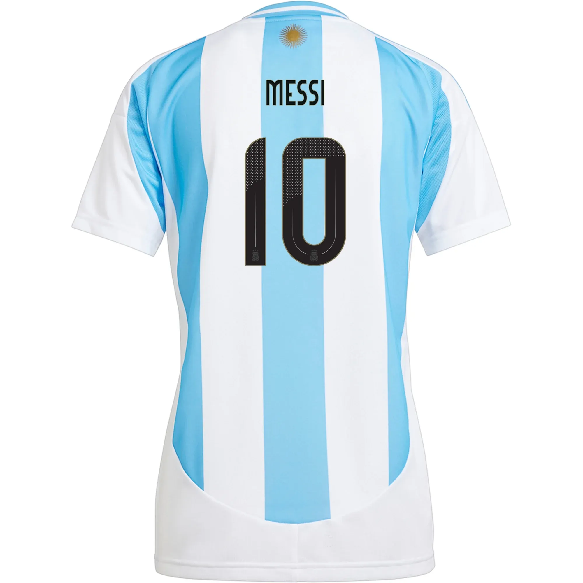 adidas Womens Argentina Lionel Messi Home Jersey 24/25 (White/Blue Burst) Bold Colorway Moisture Lock Layer