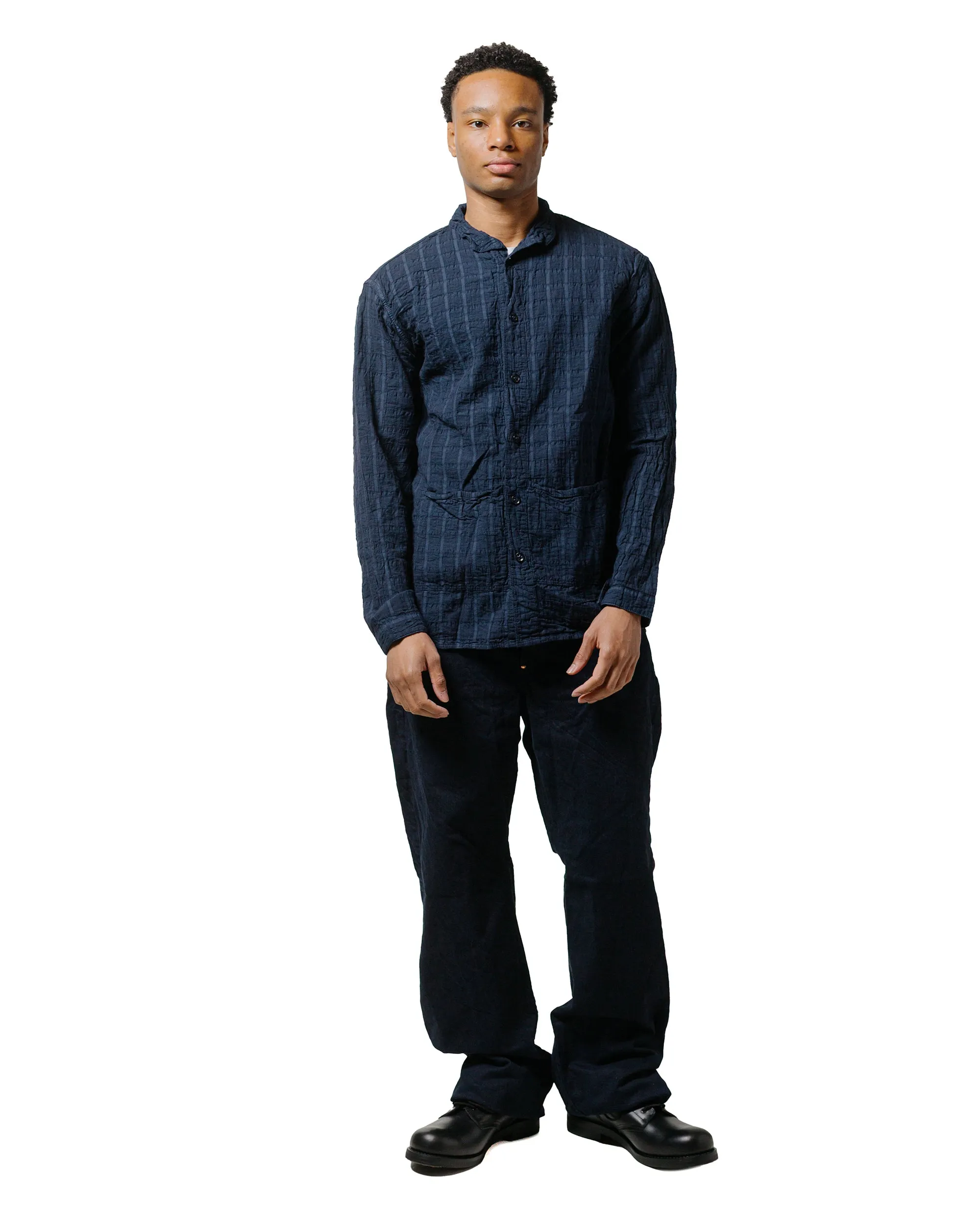 Premium Feel Tender Type 468 Flipped Collar Shirt Airbag Cambric Hadal Blue