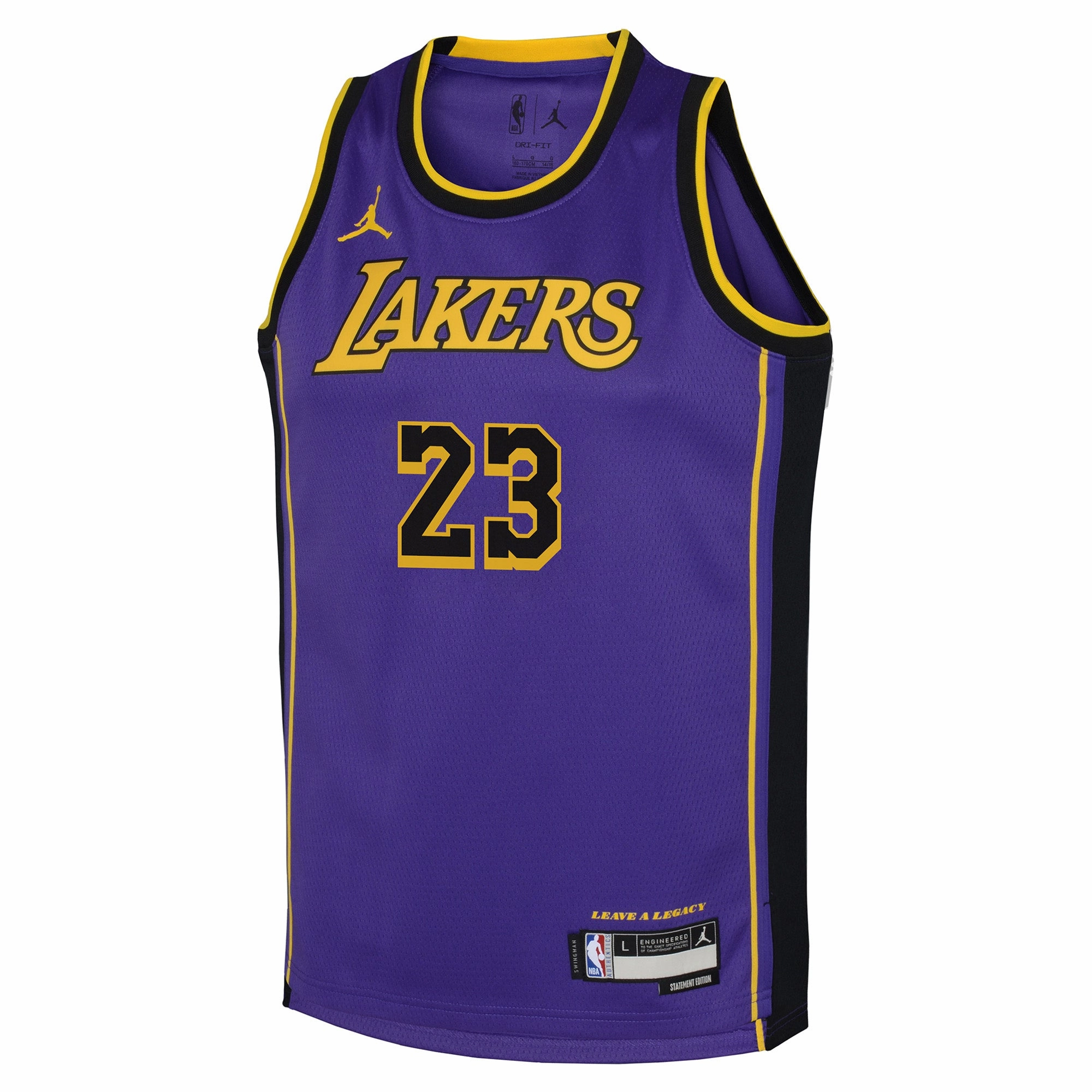 Stretch Flex Panels Cozy Comfort Junior's NBA Los Angeles Lakers Lebron James 2022/23 Statement Swingman Jersey