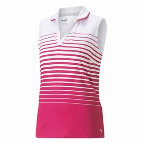 Puma - Women's MATTR Sleeveless Stripe Polo (537496 04) Breathable Base