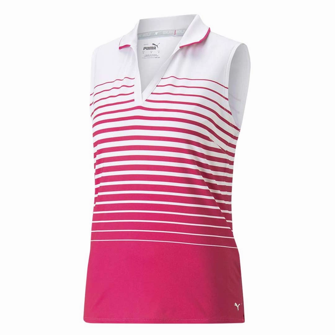 Puma - Women's MATTR Sleeveless Stripe Polo (537496 04) Fitted Look