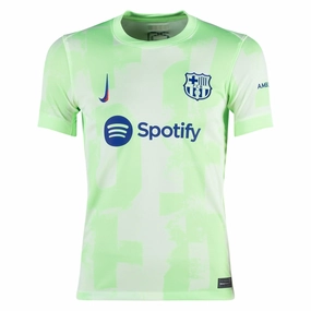 Workout Gear All Day Comfort Fit Nike Youth Barcelona Third Jersey 24/25 (Barely Volt/Old Royal)