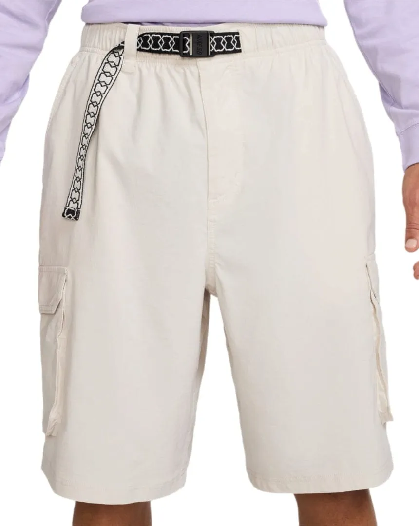 Nike SB Dri Fit Kearney Cargo Skate Shorts - Light Bone / White WaterRepellentCoating FlatlockStitching