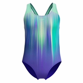 Girl's Digi Placement Splashback One Piece Summer Staple Non Irritating Trim