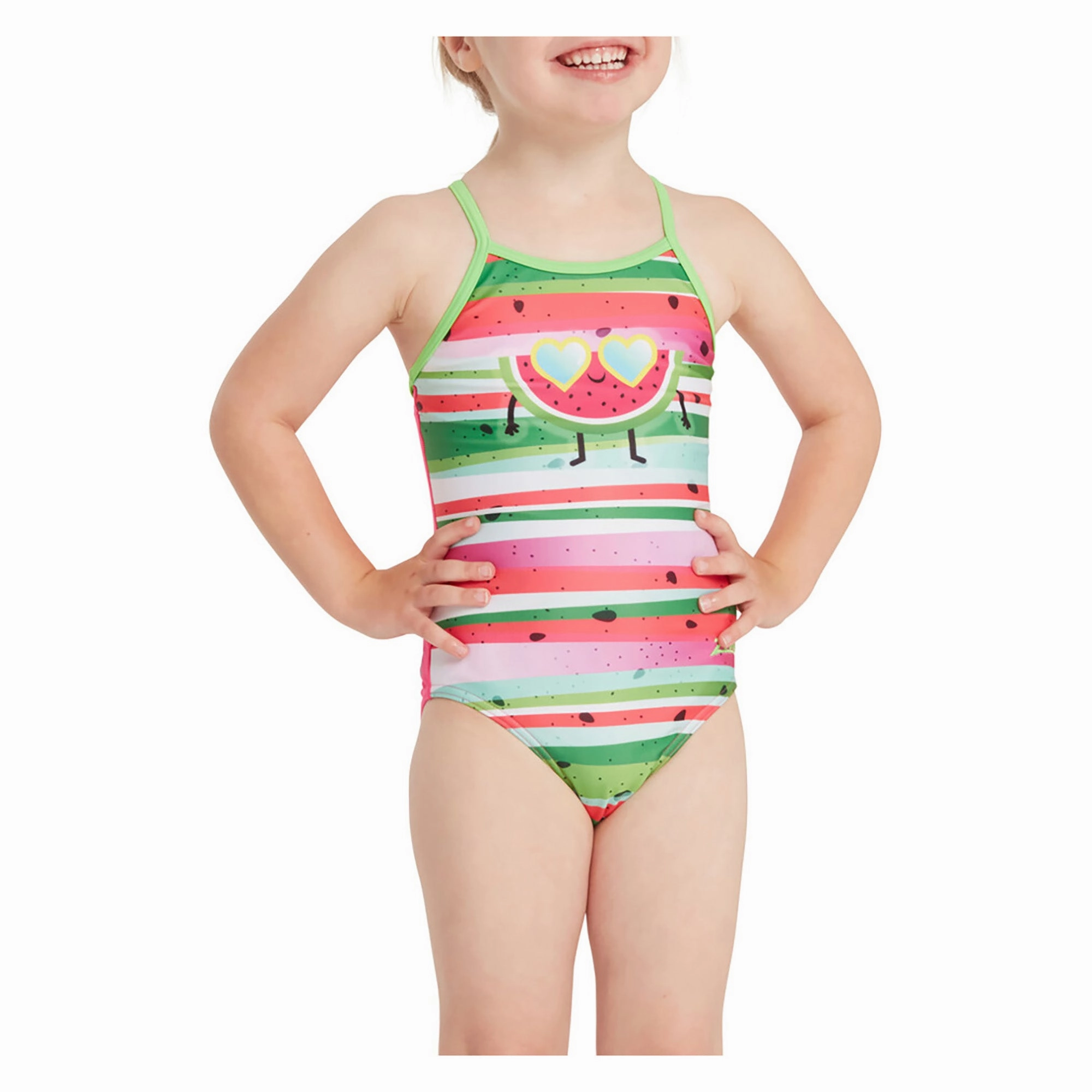 Girl's Melon Smile TexBack One Piece Swimsuit Trendy-Design
