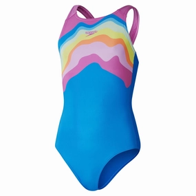 Girl's Printed Pulseback One Piece Strappy-Details