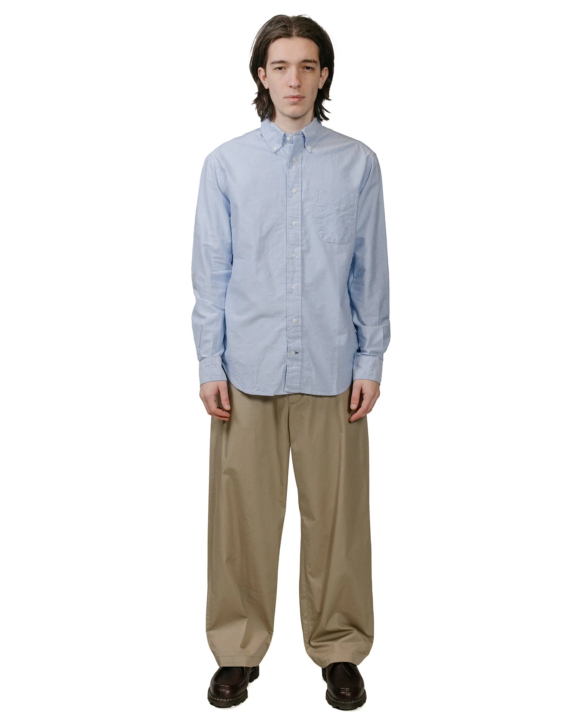 Roomy Cut Two Tone Stitching Gitman Vintage Bros. Blue Oxford Long Sleeve