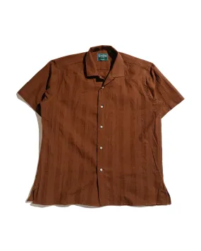 Spring Trend Gitman Vintage Bros. Brown Dobby Stripe Camp Shirt