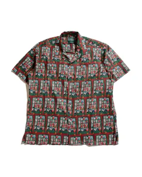 Pure Cotton Gitman Vintage Bros. Green Git On The Bus, Gus Camp Shirt