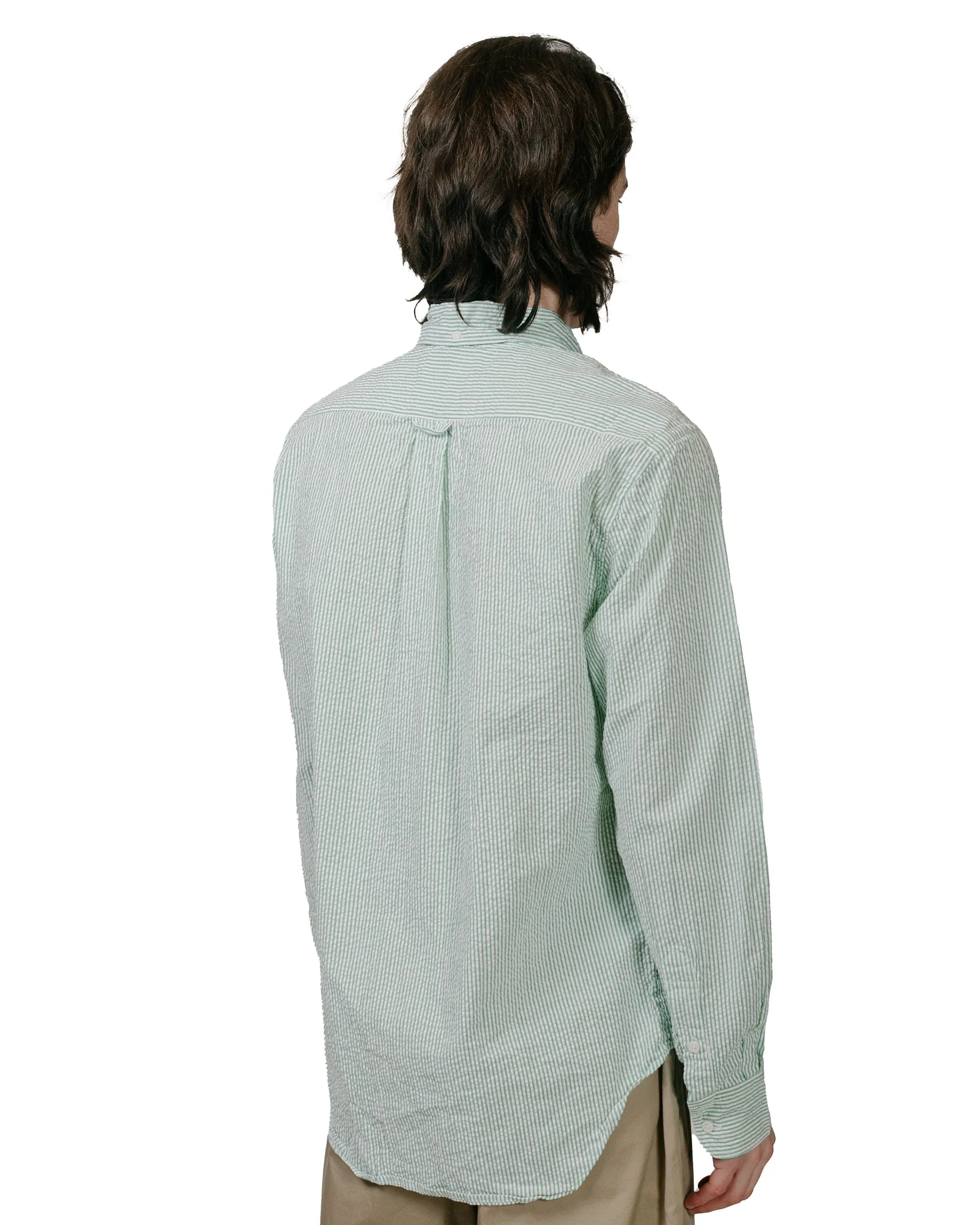 Trendy designs Ultra Soft Interior Gitman Vintage Bros. Green Seersucker Shirt