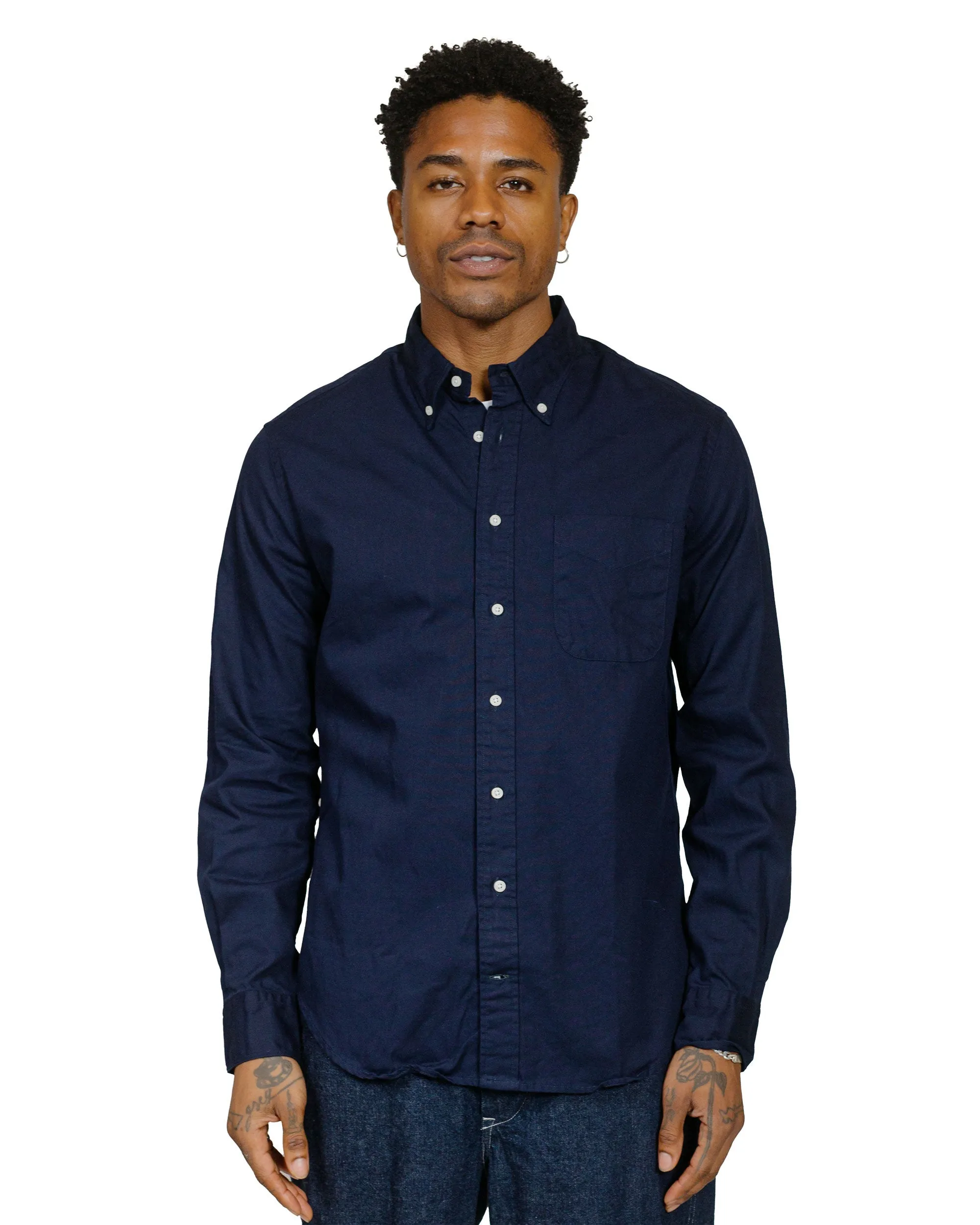 Hiking Gear Gitman Vintage Bros. Long Sleeve Navy Overdye Oxford