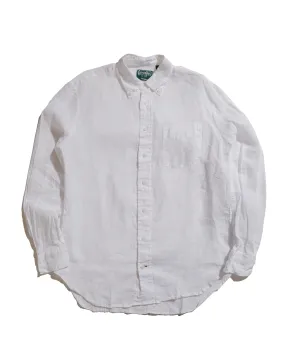 Ombre look Gitman Vintage Bros. White Linen Long Sleeve Shirt