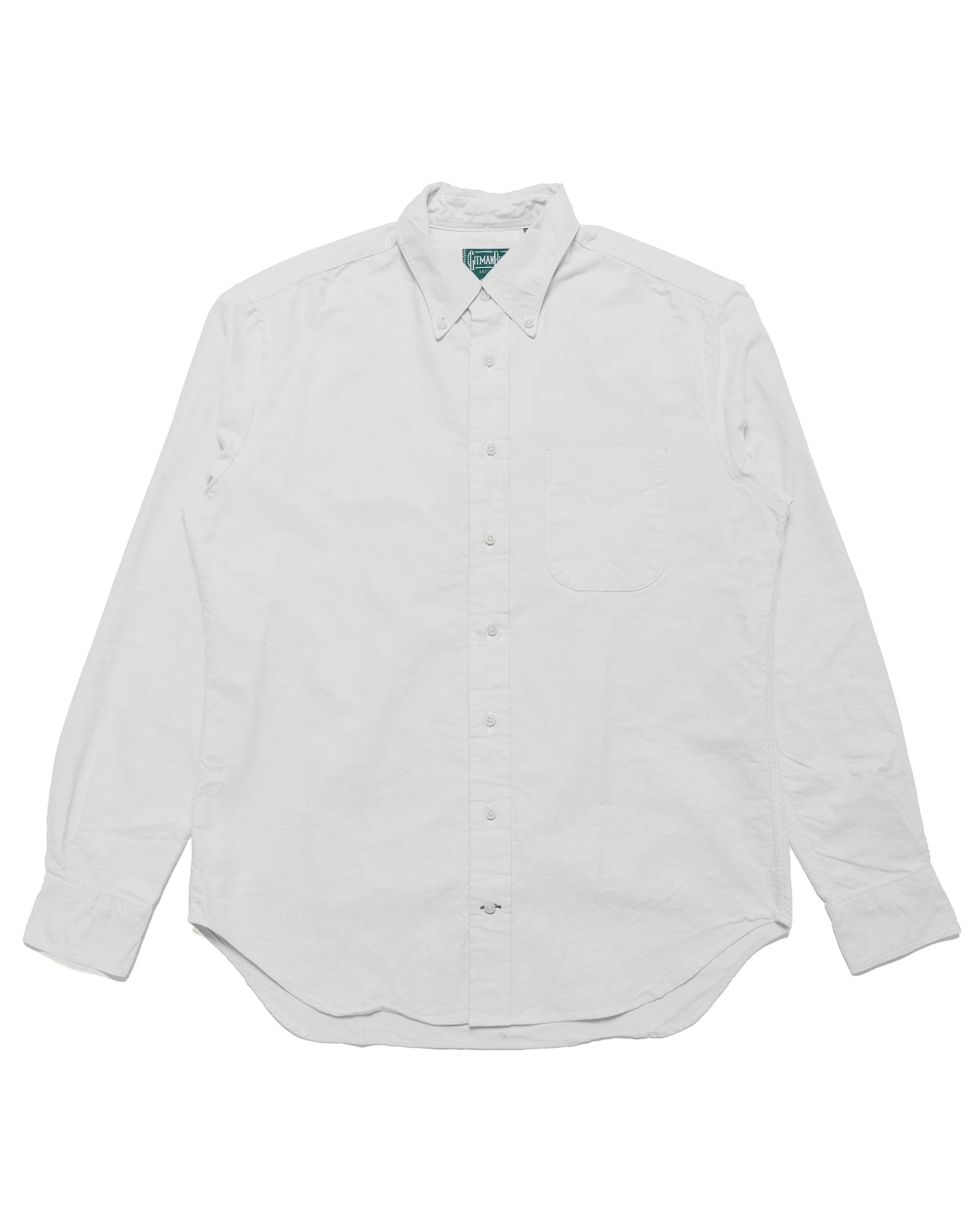 Earthy Palette Sleek Silhouette Gitman Vintage Bros. White Oxford Long Sleeve