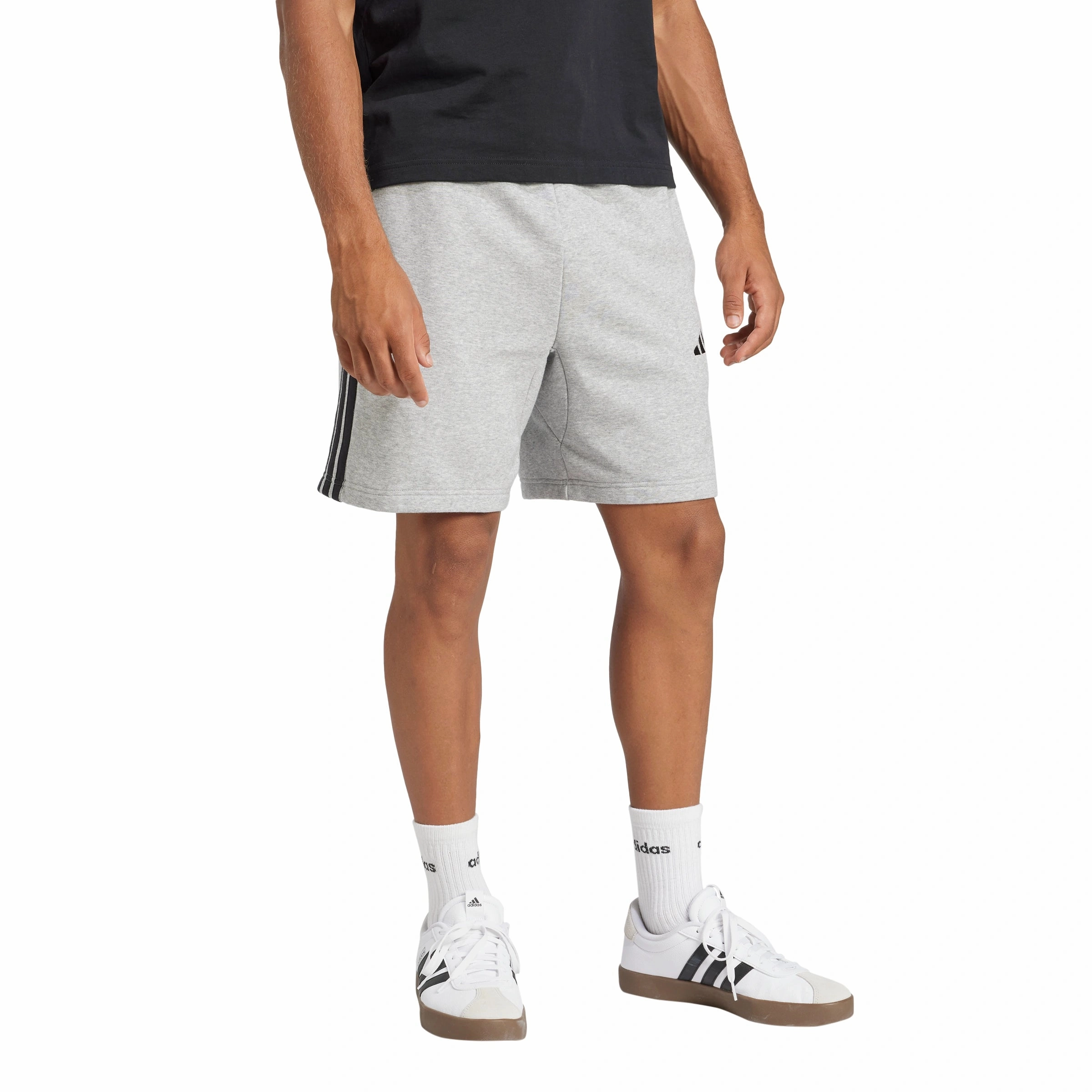 Essential 3-Stripes French Terry Shorts Multi Directional Flex Double Needle Stitching