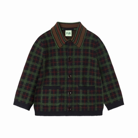 FUB Felted Jacket, Dark Navy Bonded Hemline