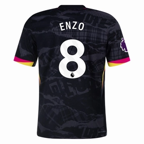 Nike Chelsea Authentic Enzo Third Jersey w/ EPL Patch 24/25 (Anthracite/Pink Prime) Relaxed Neckline