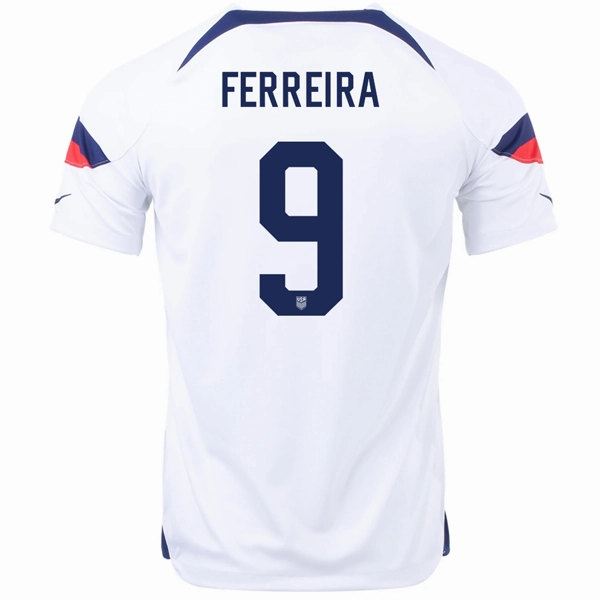 Nike United States Jesus Ferreira Home Jersey 22/23 (White/Loyal Blue) Fresh Comfort