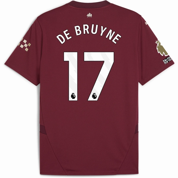 Sublimated Design Puma Manchester City Kevin De Bruyne Third Jersey w/ EPL   No Room For Racism   Club World Cup Patches24/25 (Dark Jasper)