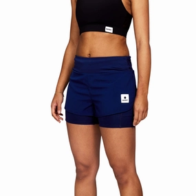 mid-rise Breathable fabric construction Womens Saysky Pace 2 in 1 Shorts 3-inch