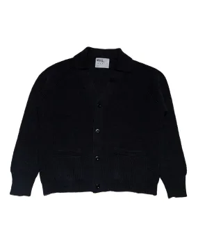 MHL Collared Cardigan Virgin Wool Ink product casual elegance blend