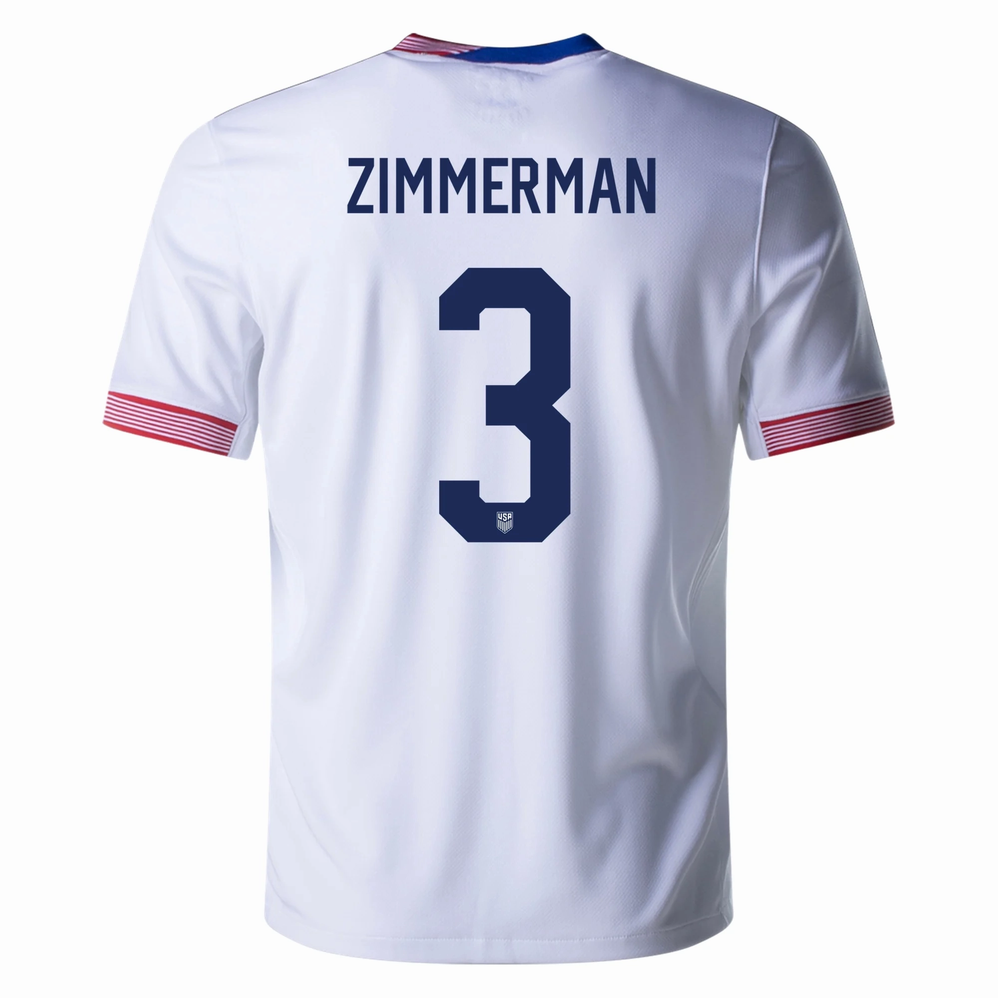Nike United States Walker Zimmerman Home Jersey 24/25 (White) Mesh Paneling