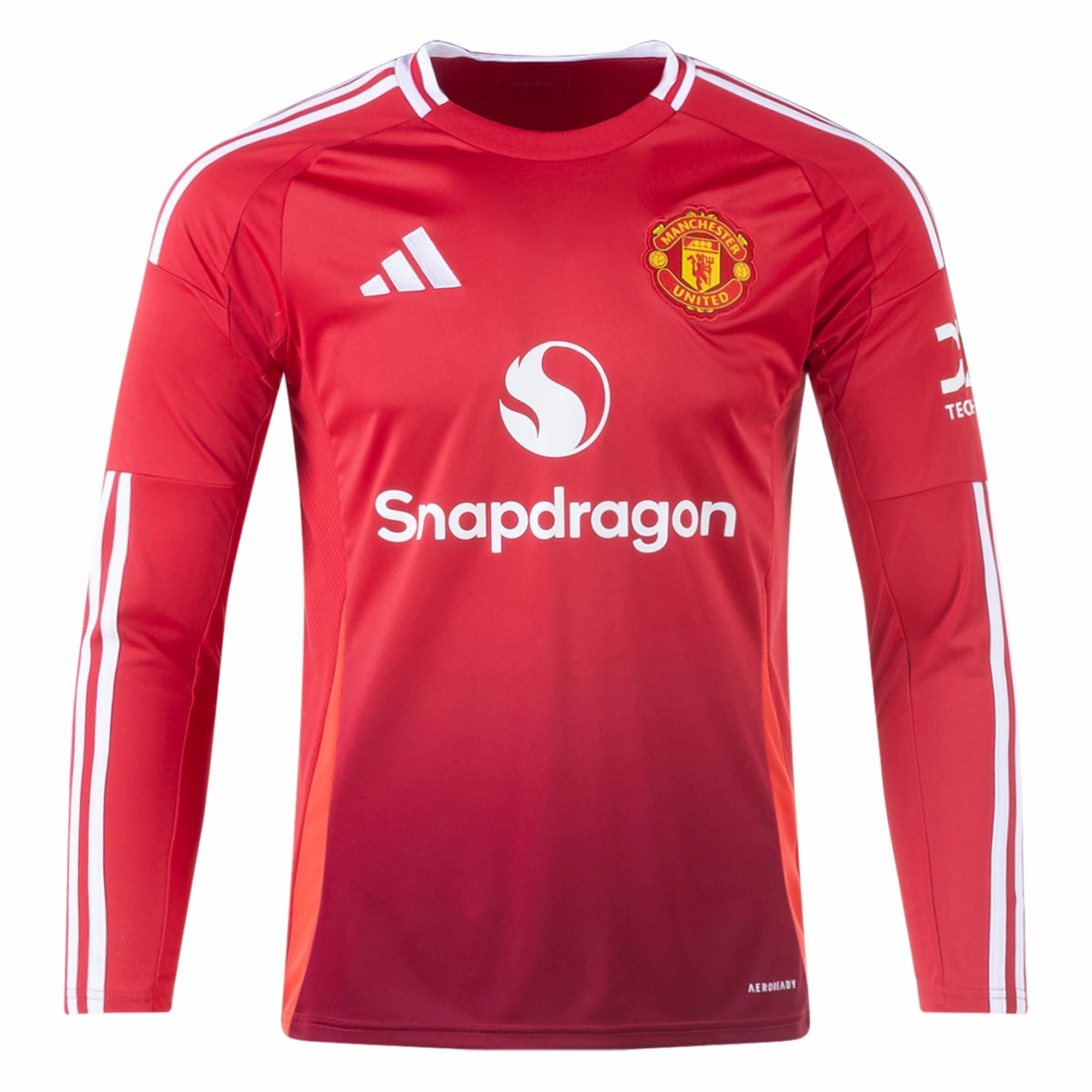 High Collar Design adidas Manchester United Long Sleeve Home Jersey 24/25 (Red)