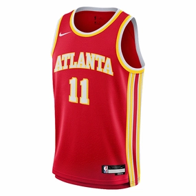 Junior's NBA Atlanta Hawks Trae Young Icon Swingman Jersey Thermoregulating Lining Abrasion Resistant Reinforcements