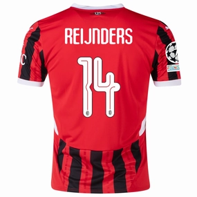 Puma AC Milan Tijjani Reijnders Home Jersey w/ Champions League Patches 24/25 (Puma Red/Puma Black) Modern Look