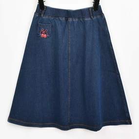 Hadas Denim Skirt Flowy Drape