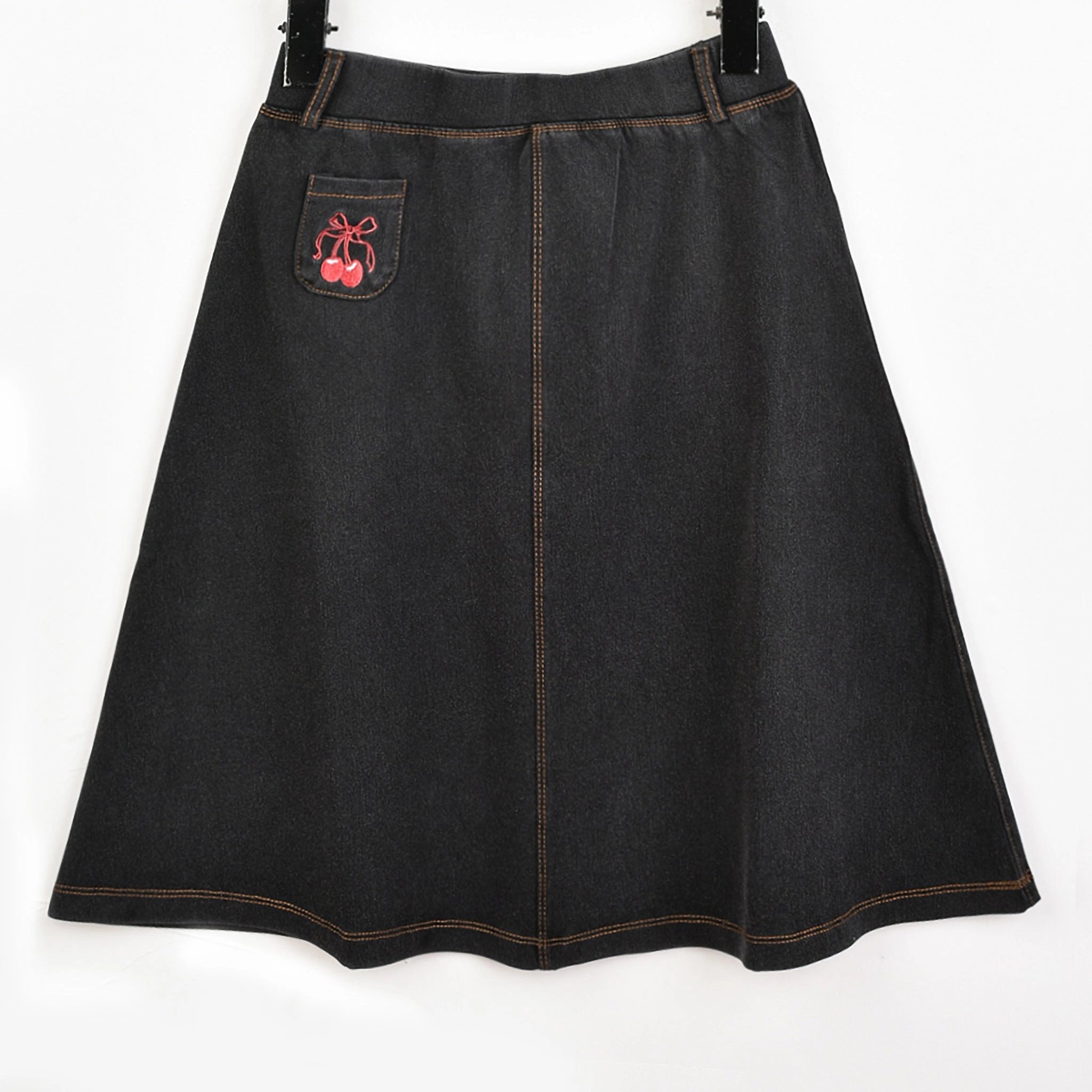 Slim Fit Band Hadas Denim Skirt