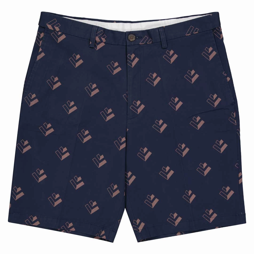 Haggar - Men's Plain Cotton Print Shorts (HS50013 412) Bonded Hemline