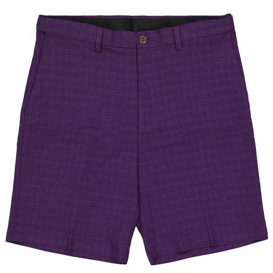 Haggar - Men's Plain Plaid Shorts (HS50005 502) Jacquard Knit Mesh Detail