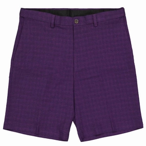 Haggar - Men's Plain Plaid Shorts (HS50005 502) Jacquard Knit Mesh Detail